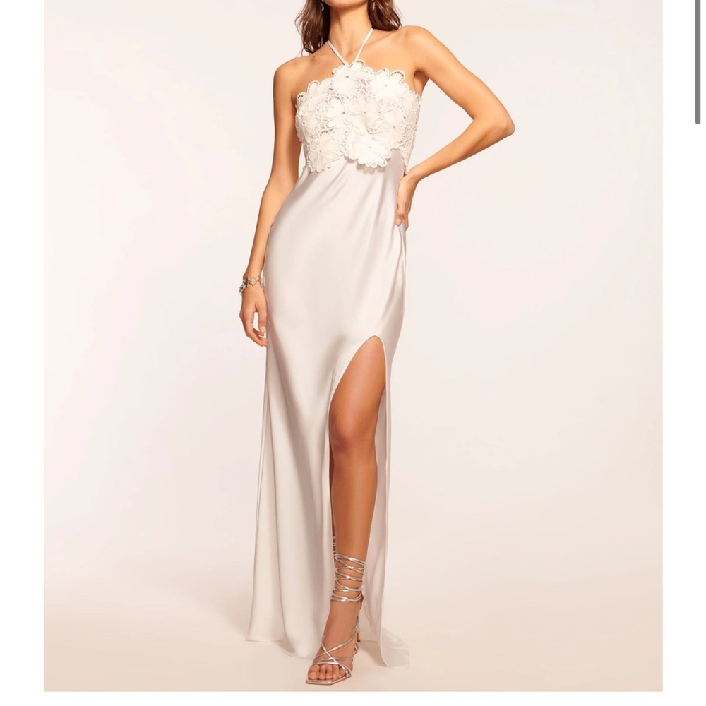 Ramy Brook Strapless White Floral Dress